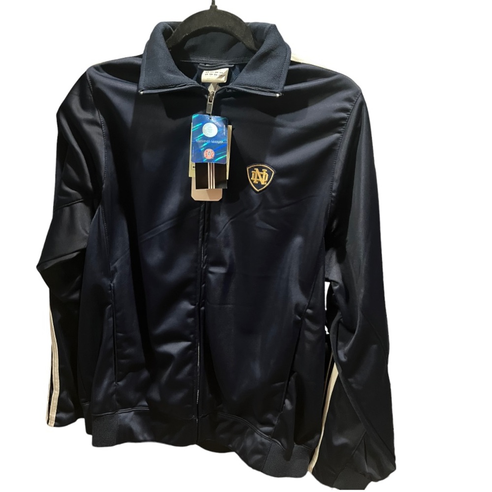 NWT Licensed Notre Dame Adidas Classic Track Jacket